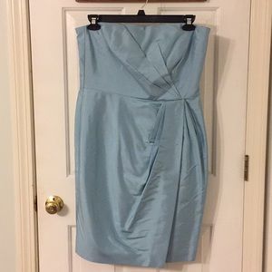 Beautiful wedding guest strapless dress